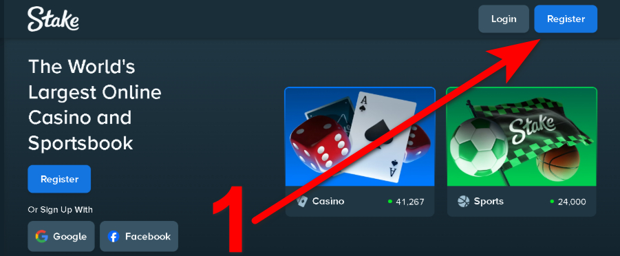 Registration at Stake Crash Game