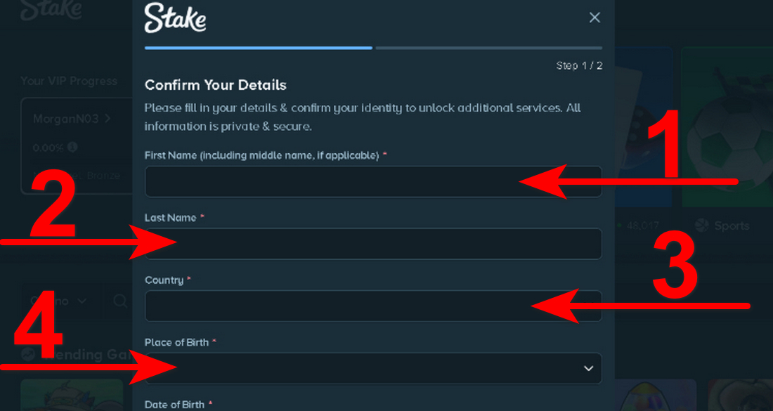 Stake Mines Deposit Step2